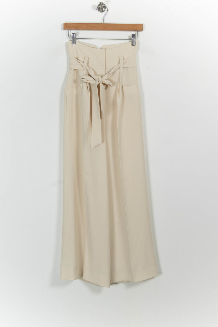 Pantalon Large Beige - Taille XS/34 de la marque Tara Jarmon | PARAD91885 - Vendu par Paradigme - Image 2