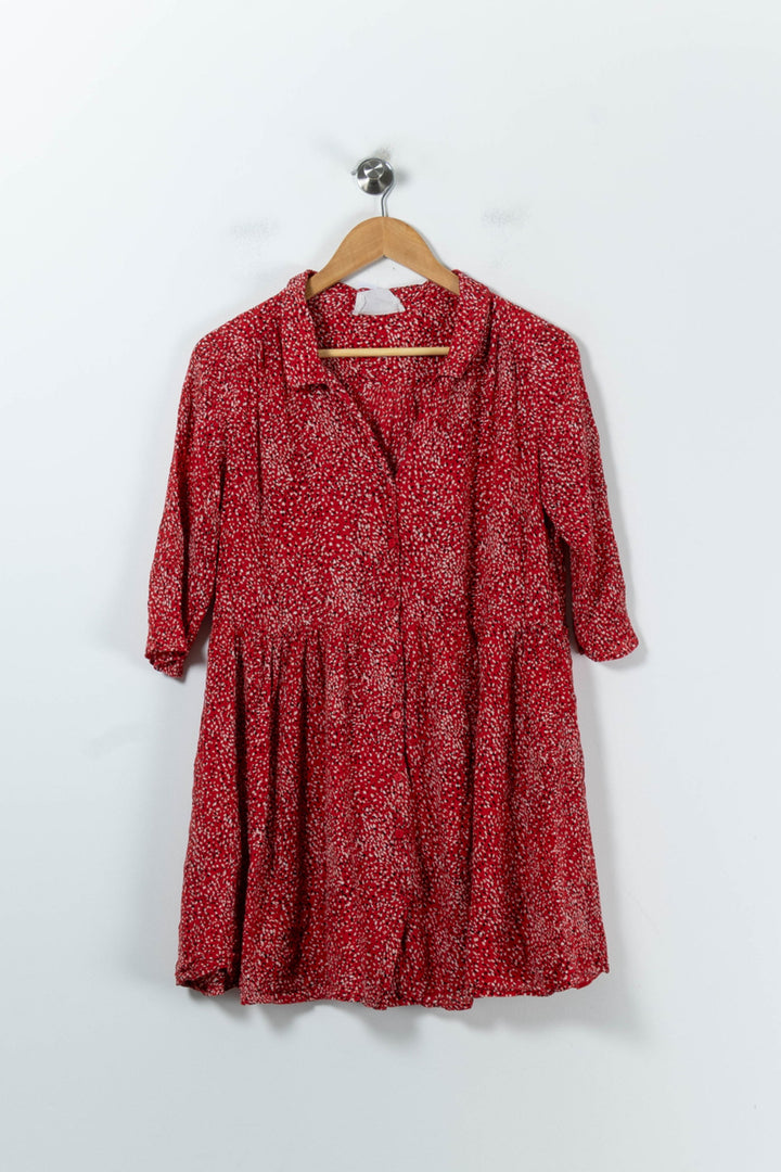 Robe Chemise Rouge et Blanche - Taille XS/34 de la marque ba&sh | PARAD91892 - Vendu par Paradigme - Image 2