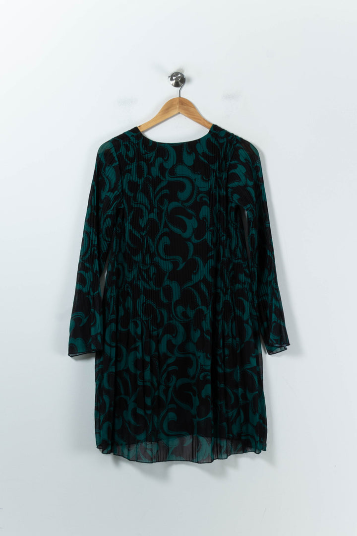 Robe Noire et Verte - Taille XS/34 de la marque La Fée Maraboutée | PARAD91900 - Vendu par Paradigme - Image 4