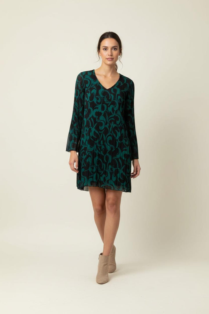 Robe Noire et Verte - Taille XS/34 de la marque La Fée Maraboutée | PARAD91900 - Vendu par Paradigme - Image 1