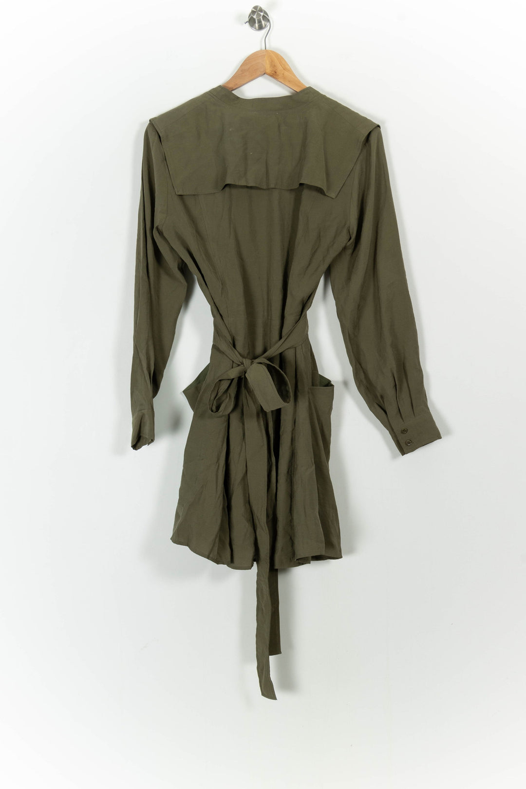 Robe portefeuille verte - Taille L/40 de la marque Claudie Pierlot | PARAD91914 - Vendu par Paradigme - Image 4