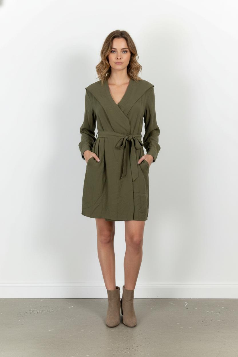 Robe portefeuille verte - Taille L/40 de la marque Claudie Pierlot | PARAD91914 - Vendu par Paradigme - Image 1
