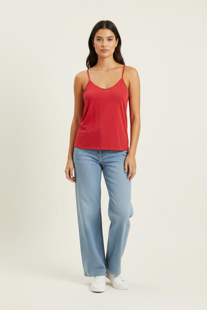 Débardeur Rouge - Taille M/38 de la marque Sud express | PARAD91943 - Vendu par Paradigme - Image 1