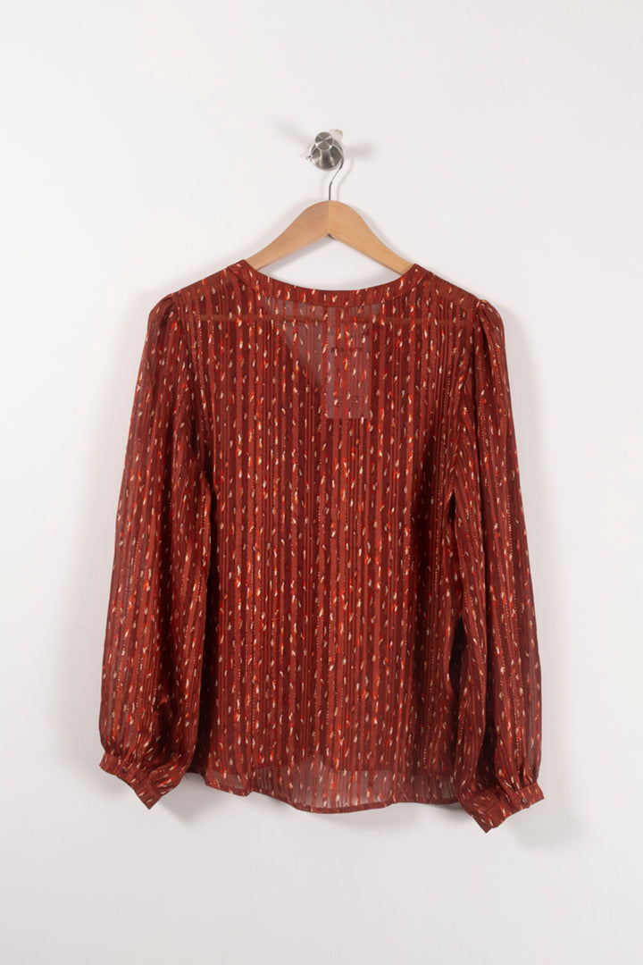 Blouse Bordeaux - Taille S/36 de la marque Grace & Mila | PARAD91956 - Vendu par Paradigme - Image 4