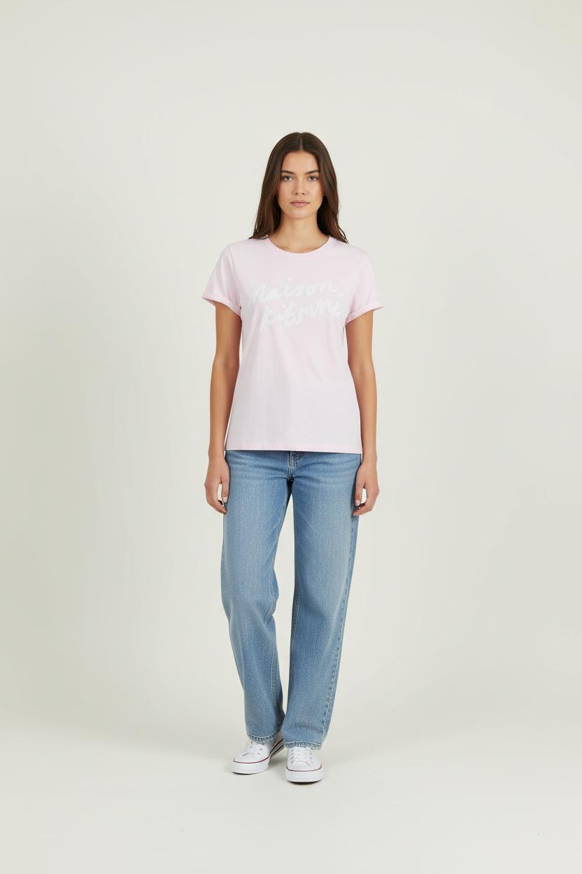 Tee-shirt Rose - Taille M/38 de la marque Maison Kitsuné | PARAD91963 - Vendu par Paradigme - Image 1
