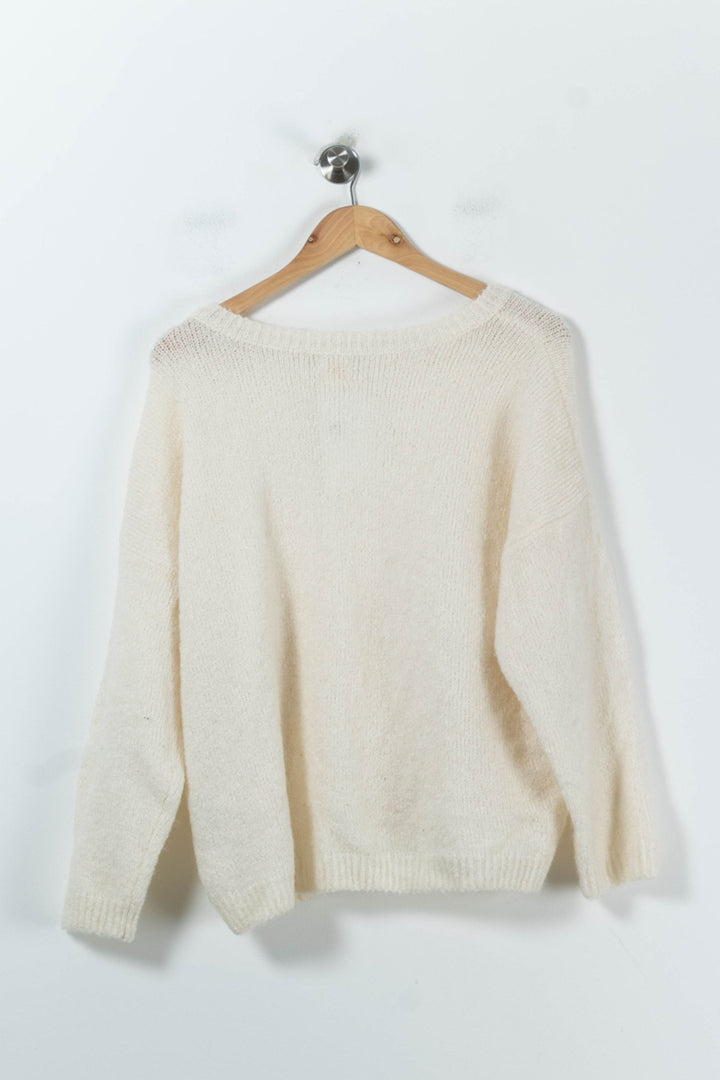 Pull Blanc - Taille L/40 de la marque Des petits hauts | PARAD91969 - Vendu par Paradigme - Image 4