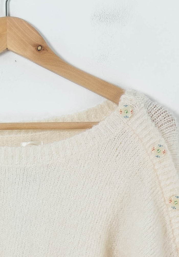 Pull Blanc - Taille L/40 de la marque Des petits hauts | PARAD91969 - Vendu par Paradigme - Image 3
