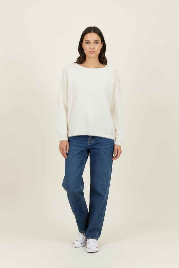Pull Blanc - Taille L/40 de la marque Des petits hauts | PARAD91969 - Vendu par Paradigme - Image 1