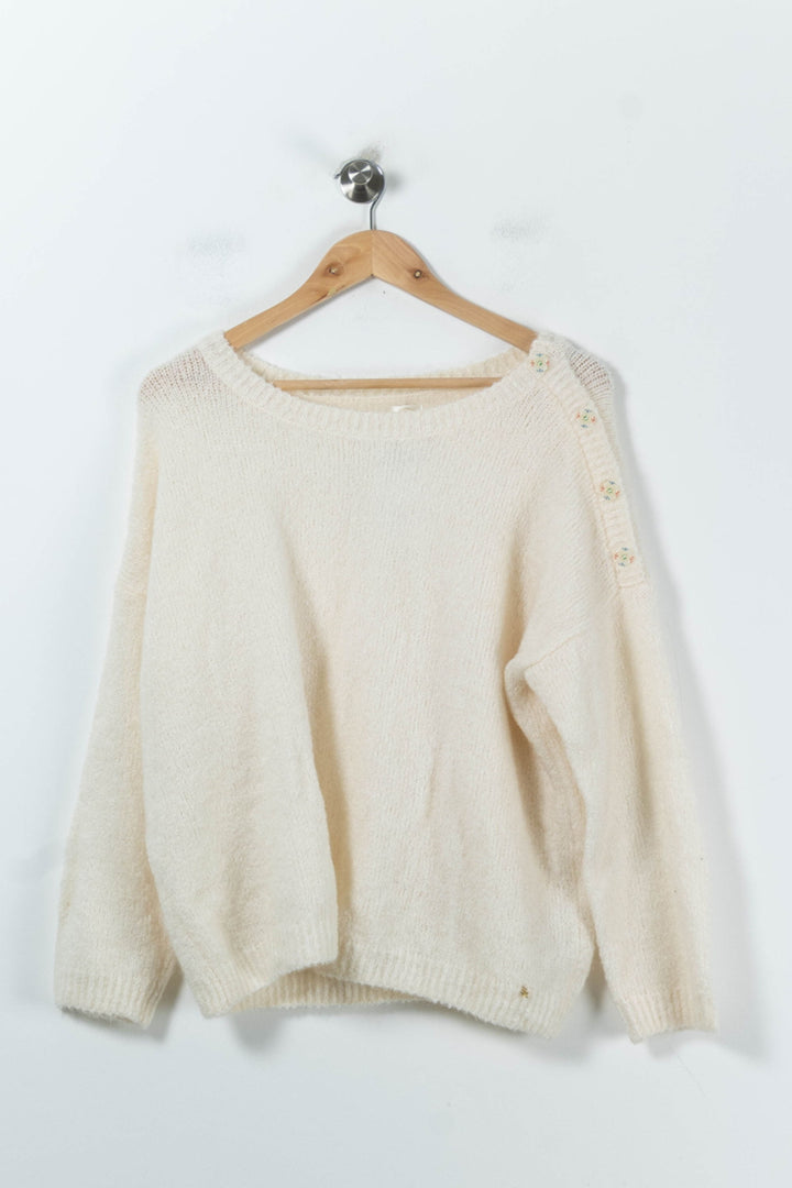 Pull Blanc - Taille L/40 de la marque Des petits hauts | PARAD91969 - Vendu par Paradigme - Image 2