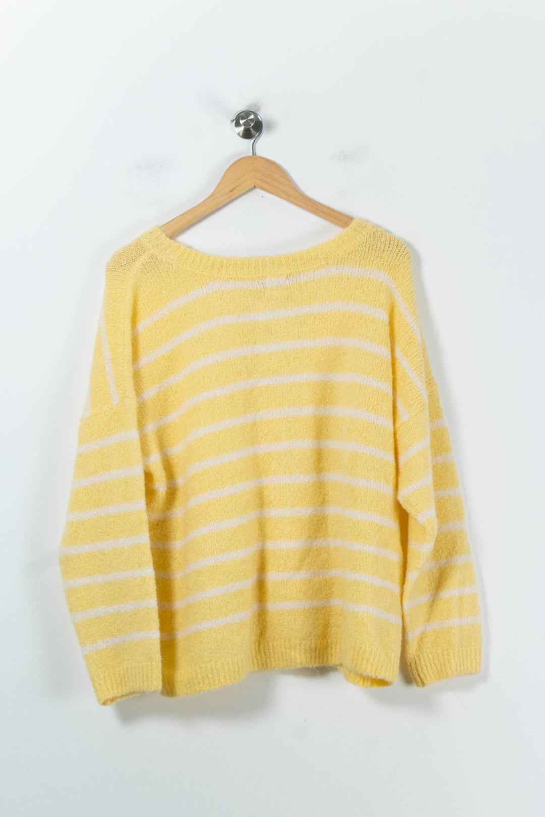 Pull Rayé Jaune et Blanc - Taille L/40 de la marque Des petits hauts | PARAD91971 - Vendu par Paradigme - Image 4