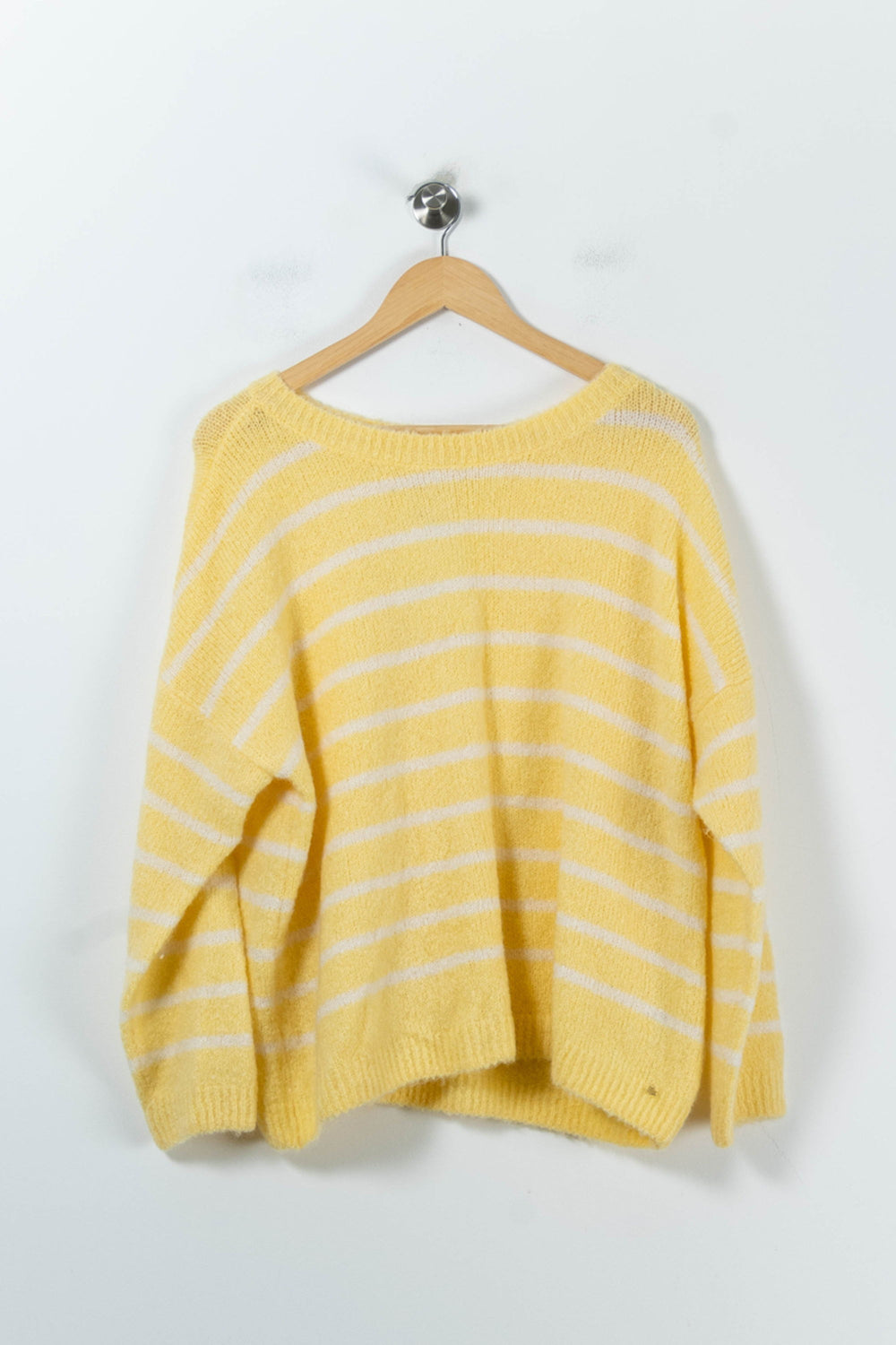 Pull Rayé Jaune et Blanc - Taille L/40 de la marque Des petits hauts | PARAD91971 - Vendu par Paradigme - Image 2