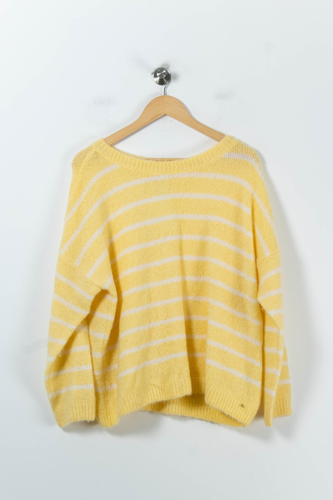 Pull Rayé Jaune et Blanc - Taille L/40 de la marque Des petits hauts | PARAD91971 - Vendu par Paradigme - Image 2