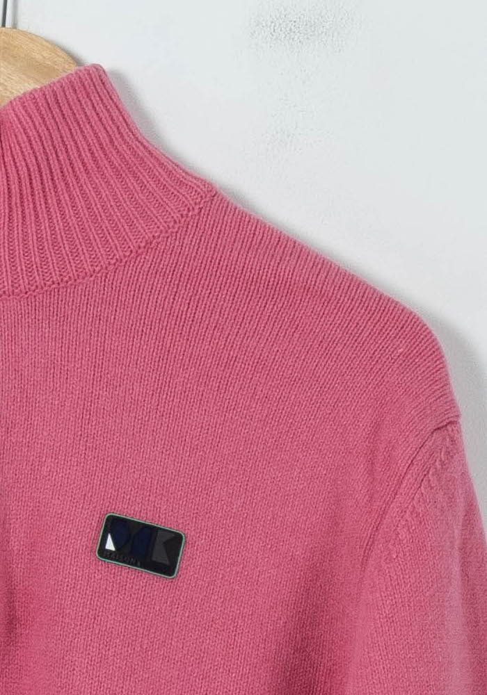 Pull Zippé Rose - Taille S/36 de la marque Maison Kitsuné | PARAD91972 - Vendu par Paradigme - Image 3