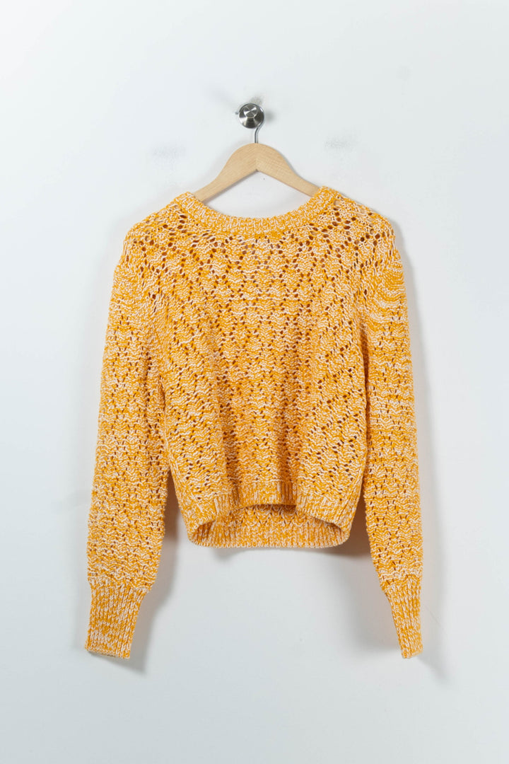 Pull Orange et Blanc - Taille L/40 de la marque Claudie Pierlot | PARAD91975 - Vendu par Paradigme - Image 2