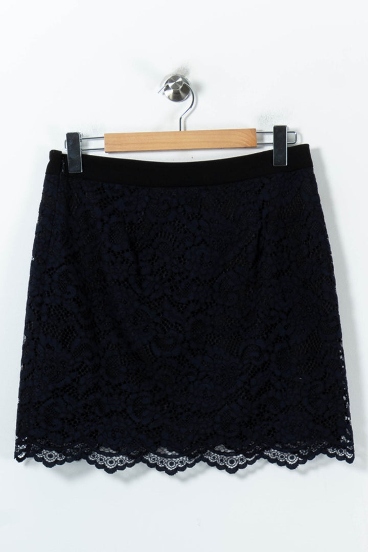 Jupe en Dentelle Bleue - Taille L/40 de la marque Claudie Pierlot | PARAD91993 - Vendu par Paradigme - Image 4