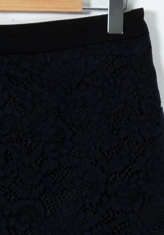Jupe en Dentelle Bleue - Taille L/40 de la marque Claudie Pierlot | PARAD91993 - Vendu par Paradigme - Image 3
