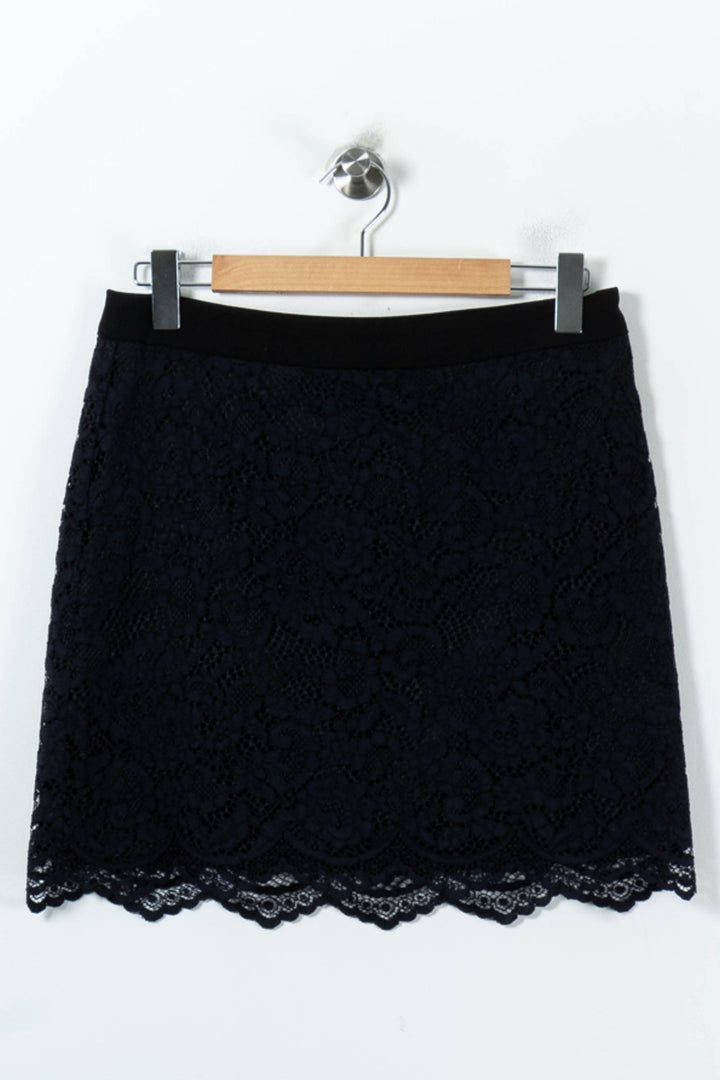 Jupe en Dentelle Bleue - Taille L/40 de la marque Claudie Pierlot | PARAD91993 - Vendu par Paradigme - Image 2
