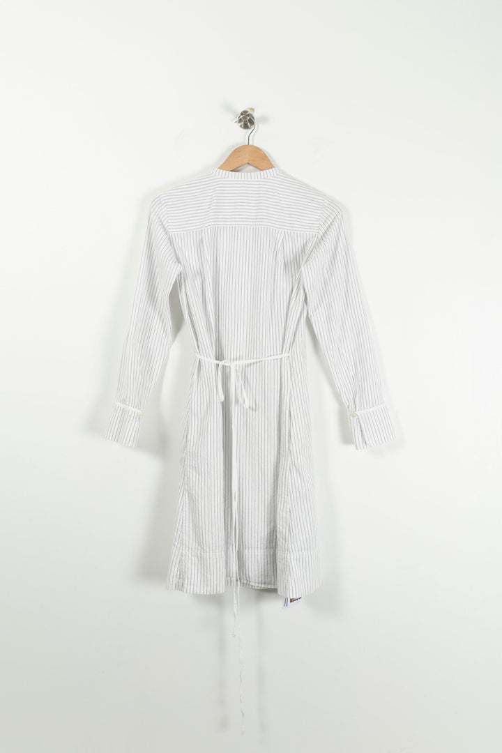 Robe Portefeuille Blanche à Rayures - Taille XS/34 de la marque Comptoir des Cotonniers | PARAD92005 - Vendu par Paradigme - Image 4
