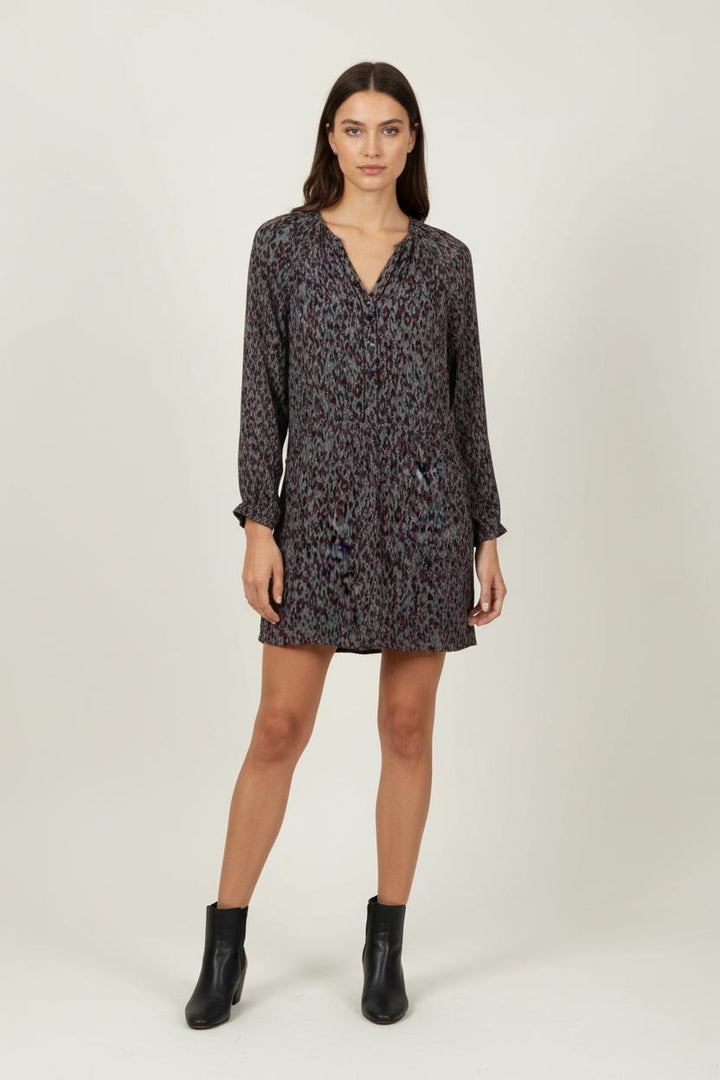 Robe Courte Grise et Bordeaux - Taille XS/34 de la marque Comptoir des Cotonniers | PARAD92012 - Vendu par Paradigme - Image 1