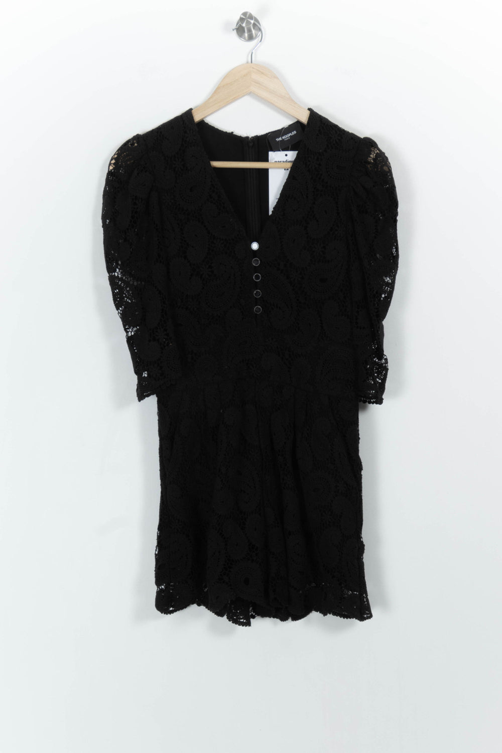 Combishort Noir - Taille S/36 de la marque The Kooples | PARAD92033 - Vendu par Paradigme - Image 2