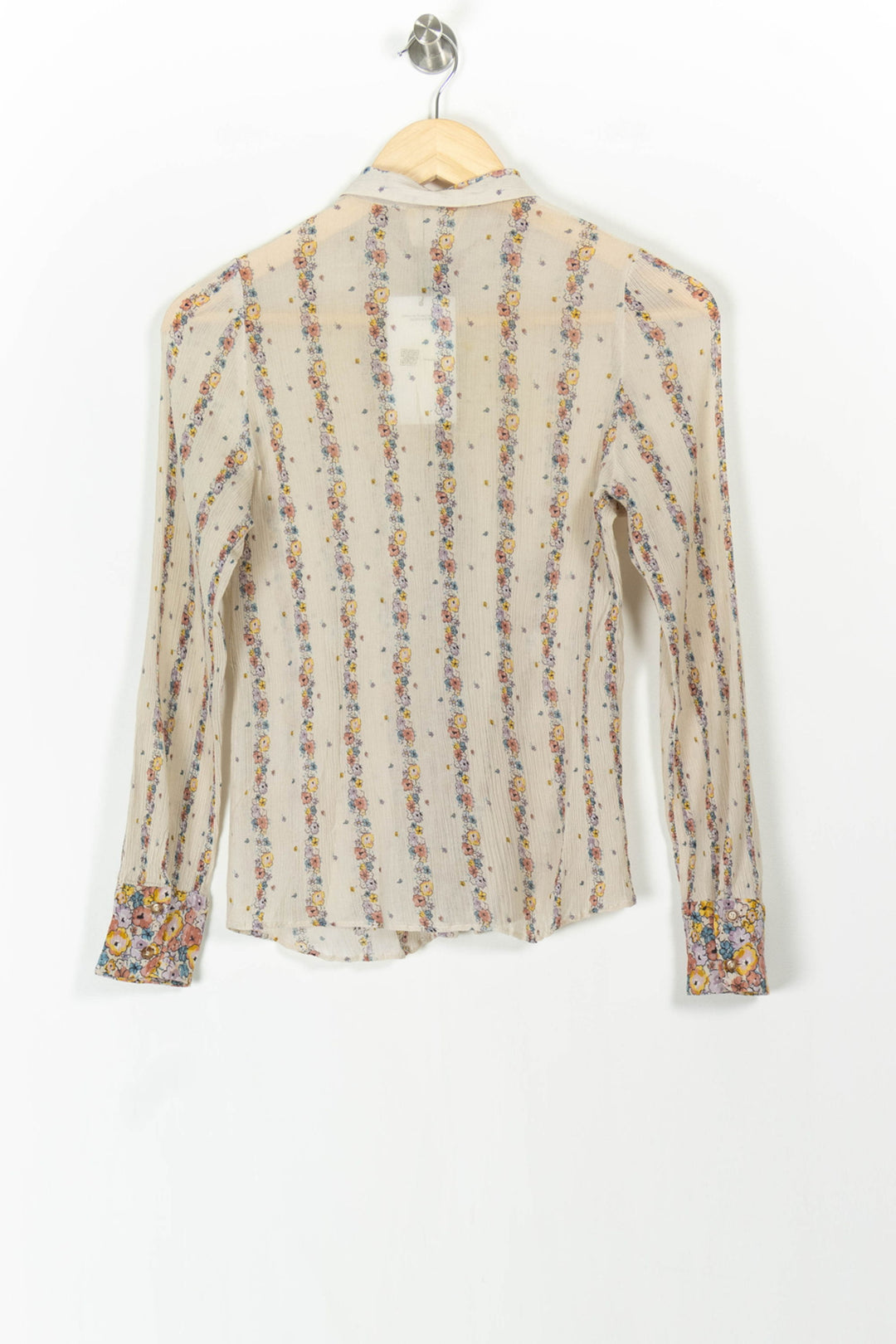 Chemise Fleurie Beige - Taille XS/34 de la marque Sézane | PARAD92034 - Vendu par Paradigme - Image 4