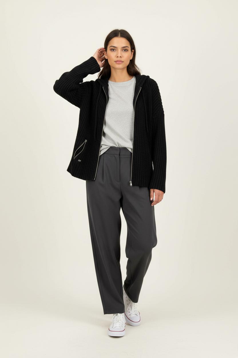 Gilet À Capuche Noir - Taille S/36 de la marque Zadig&Voltaire | PARAD92036 - Vendu par Paradigme - Image 1