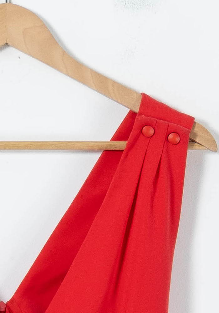 Robe Fourreau Rouge - Taille S/36 de la marque Maje | PARAD92040 - Vendu par Paradigme - Image 3