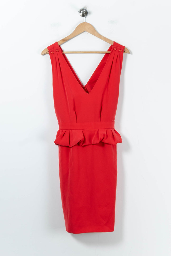 Robe Fourreau Rouge - Taille S/36 de la marque Maje | PARAD92040 - Vendu par Paradigme - Image 2
