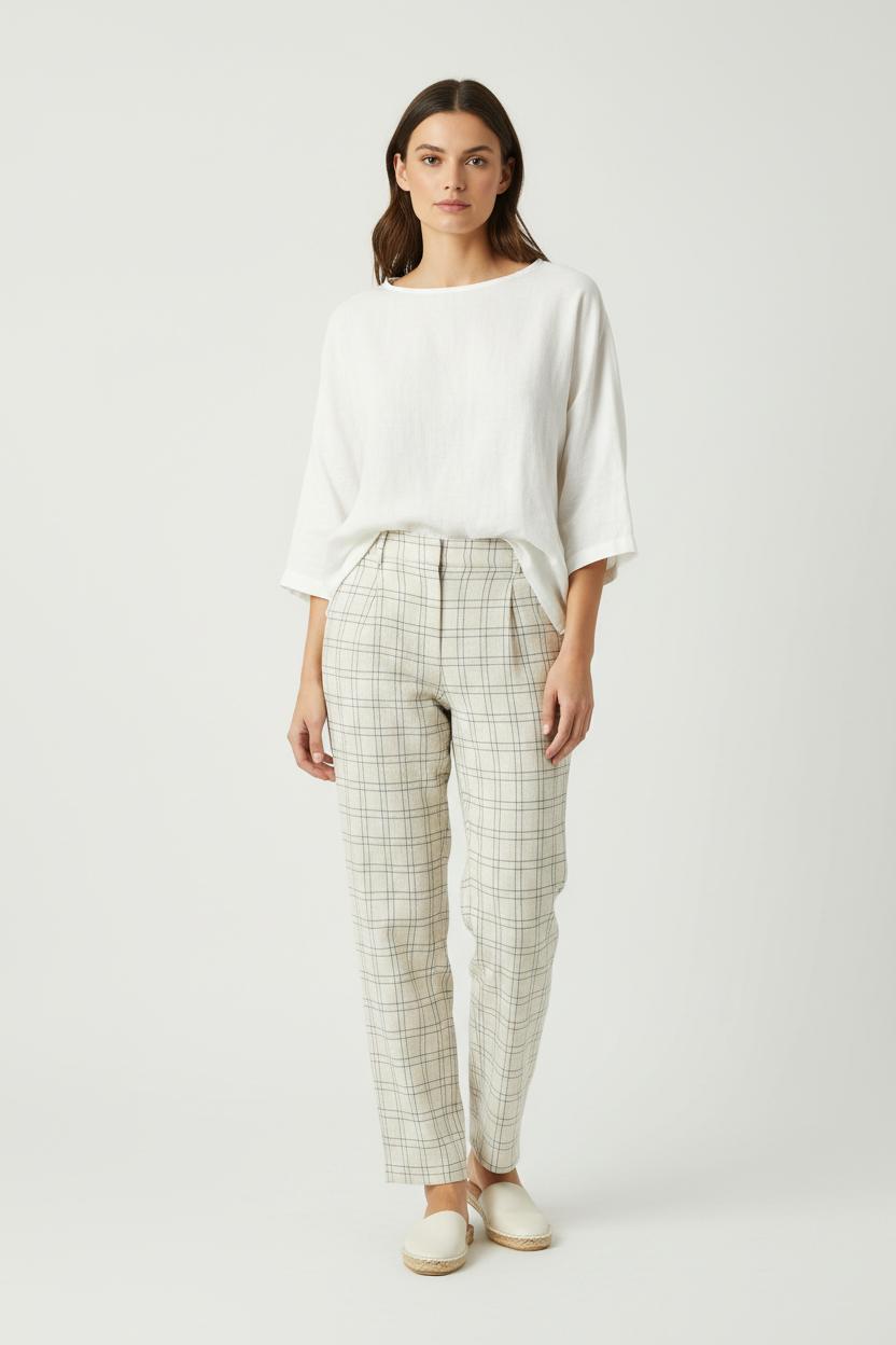 Pantalon Large Beige et Noir - Taille L/40 de la marque Sézane | PARAD92041 - Vendu par Paradigme - Image 1