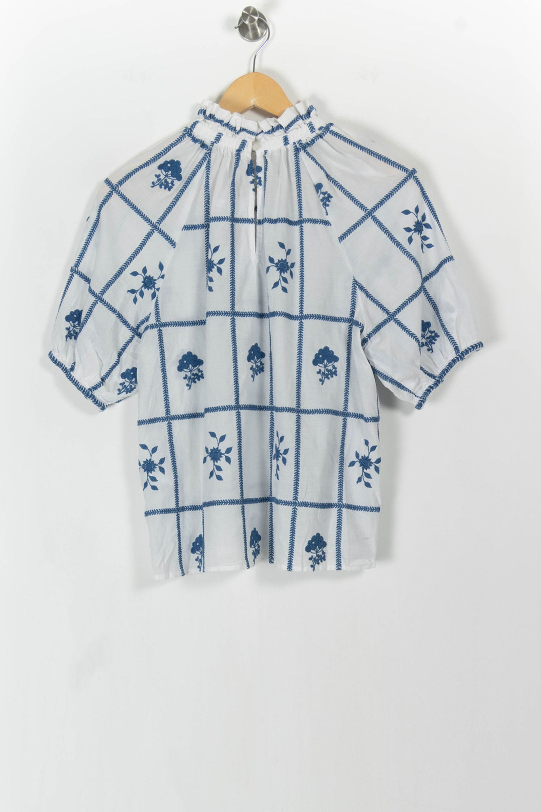 Blouse Blanche et Bleue - Taille M/38 de la marque Sézane | PARAD92046 - Vendu par Paradigme - Image 4