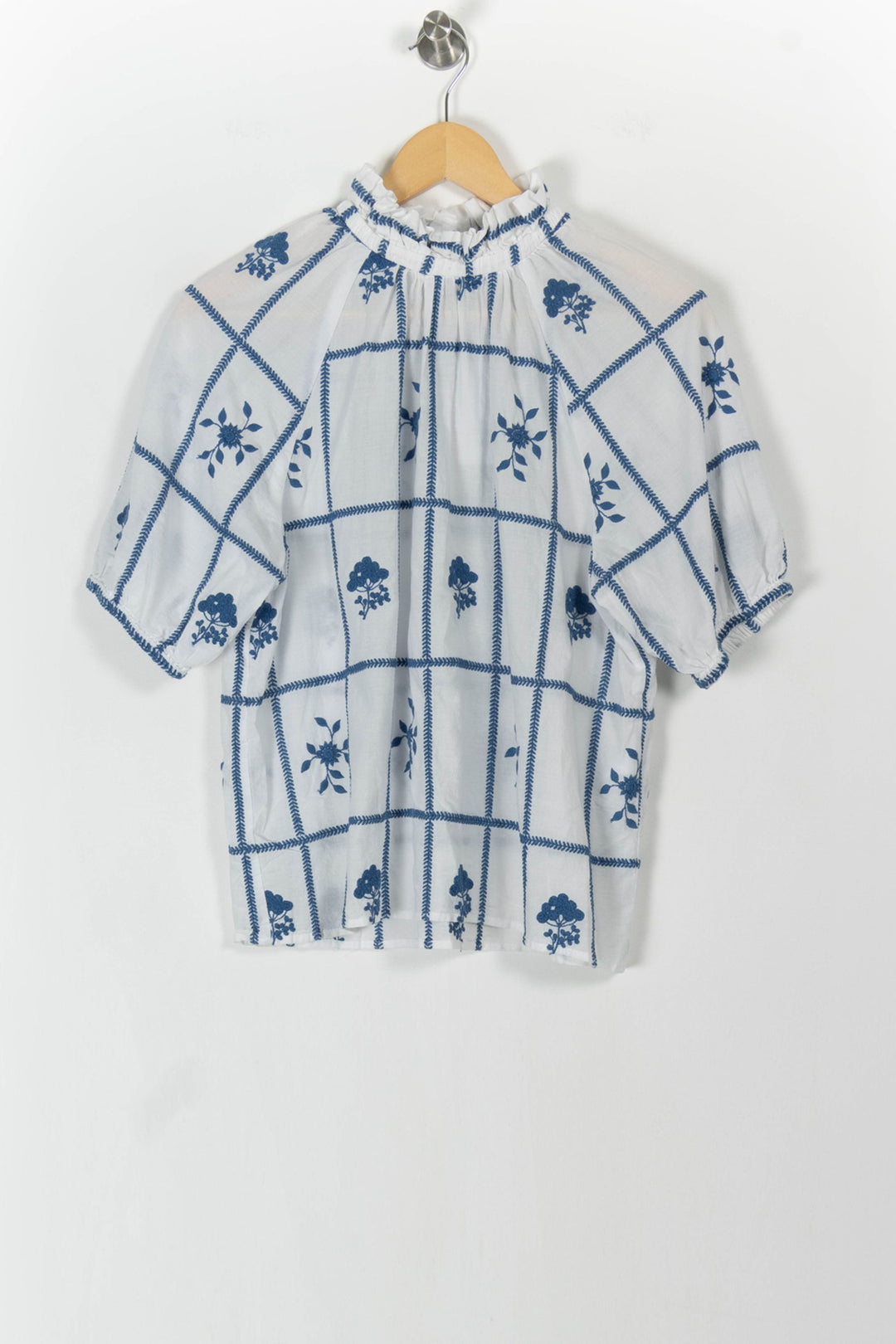 Blouse Blanche et Bleue - Taille M/38 de la marque Sézane | PARAD92046 - Vendu par Paradigme - Image 2