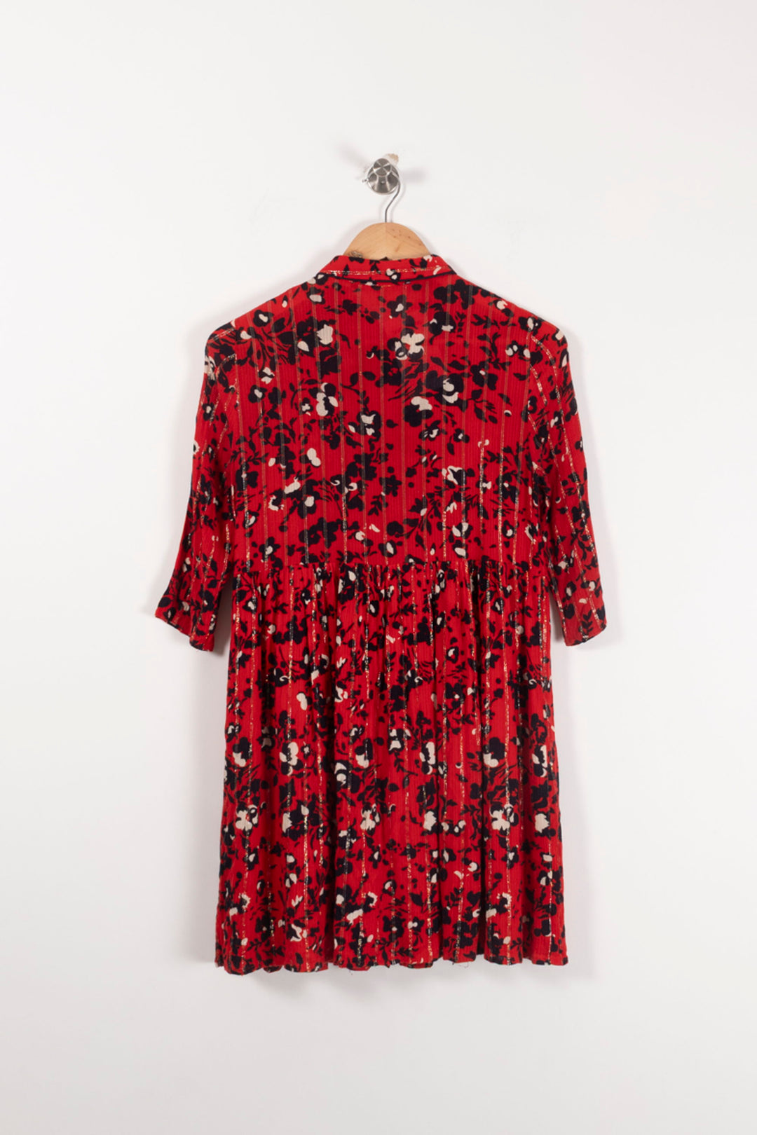 Robe Chemise Rouge et Noire - Taille XS/34 de la marque ba&sh | PARAD92047 - Vendu par Paradigme - Image 4