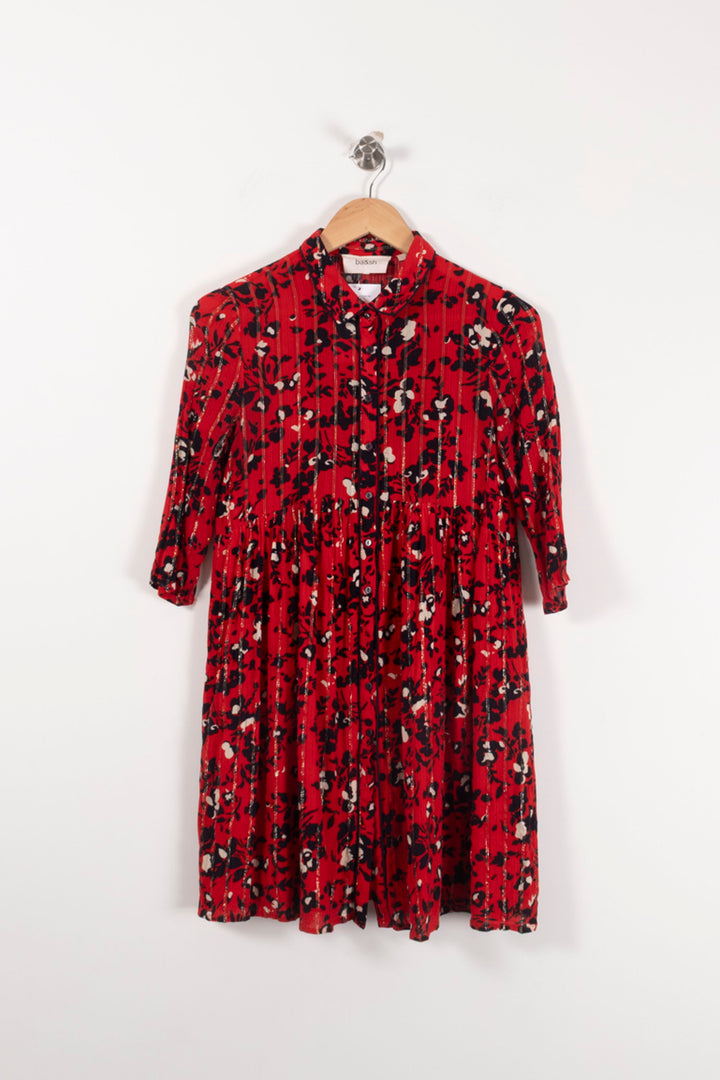 Robe Chemise Rouge et Noire - Taille XS/34 de la marque ba&sh | PARAD92047 - Vendu par Paradigme - Image 2