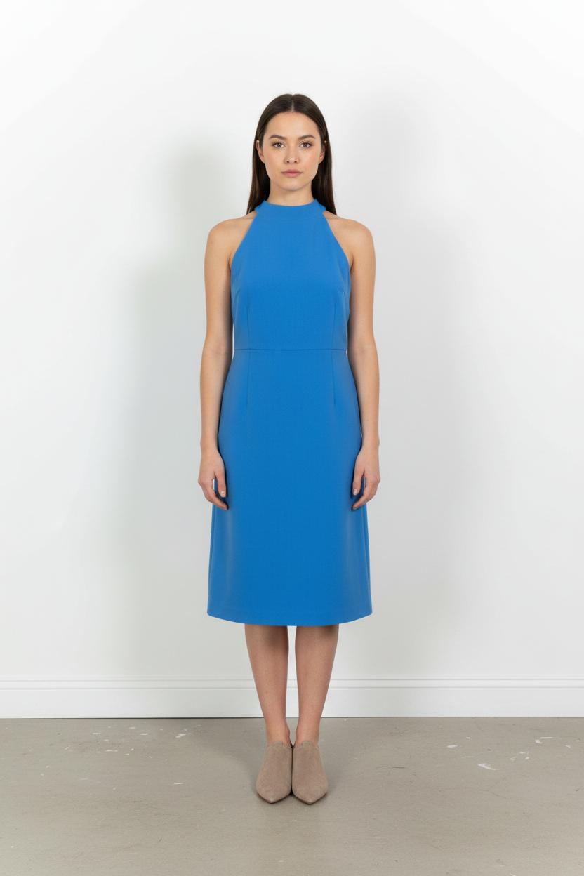 Robe mi-longue bleue - Taille L/40 de la marque Tara Jarmon | PARAD92048 - Vendu par Paradigme - Image 1