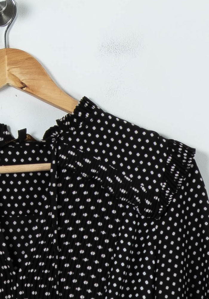 Robe Midi Noire et Blanche - Taille XS/34 de la marque Maje | PARAD92057 - Vendu par Paradigme - Image 3