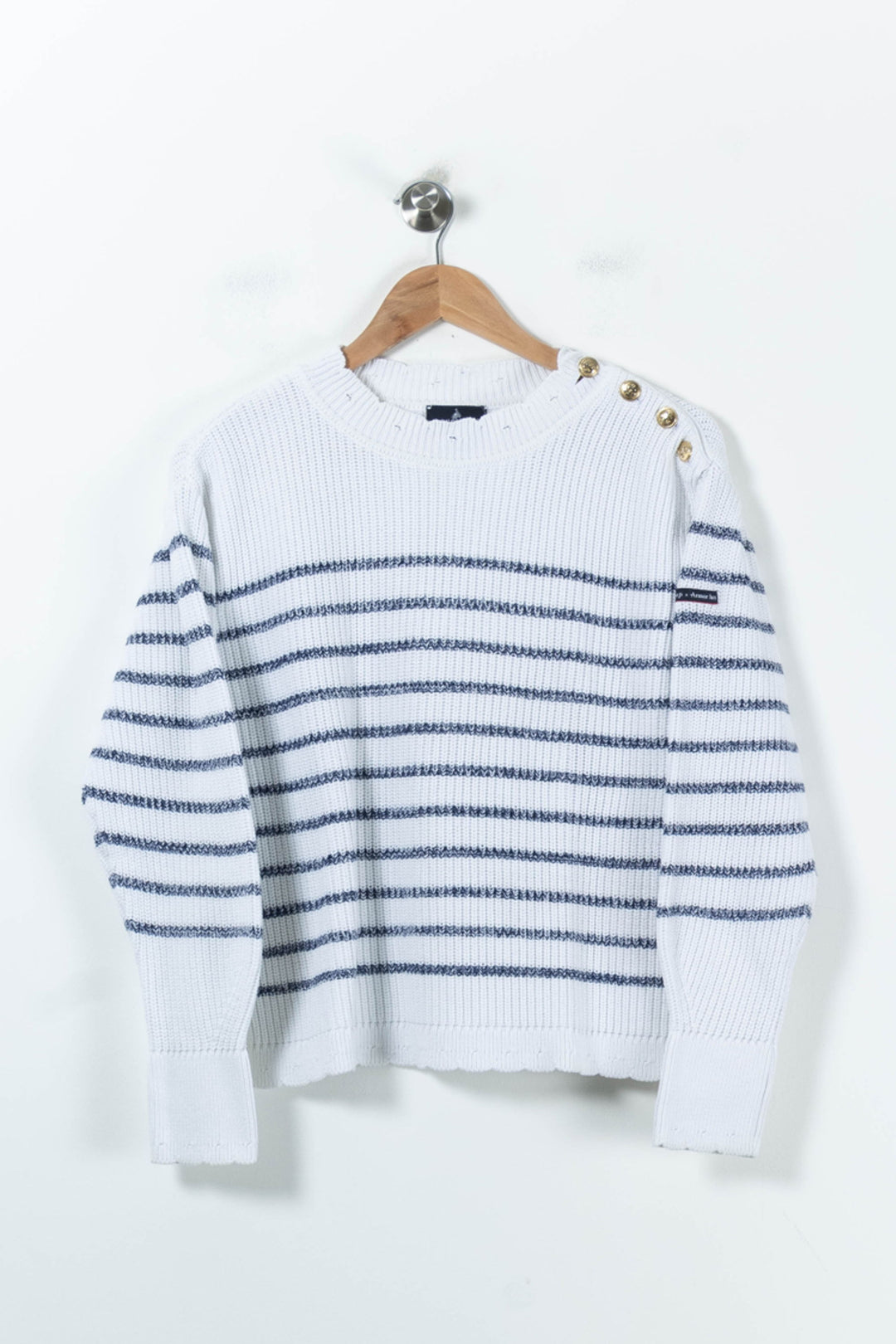 Pull Blanc et Bleu - Taille XS/34 de la marque One Step | PARAD92062 - Vendu par Paradigme - Image 2