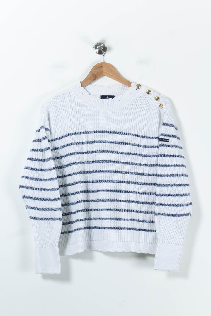 Pull Blanc et Bleu - Taille XS/34 de la marque One Step | PARAD92062 - Vendu par Paradigme - Image 2