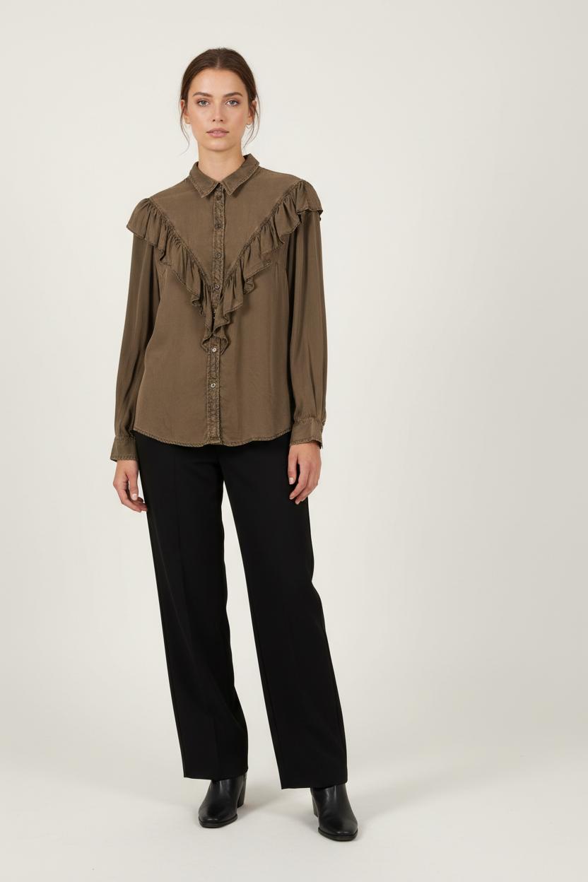 Chemise Verte - Taille S/36 de la marque IKKS | PARAD92073 - Vendu par Paradigme - Image 1