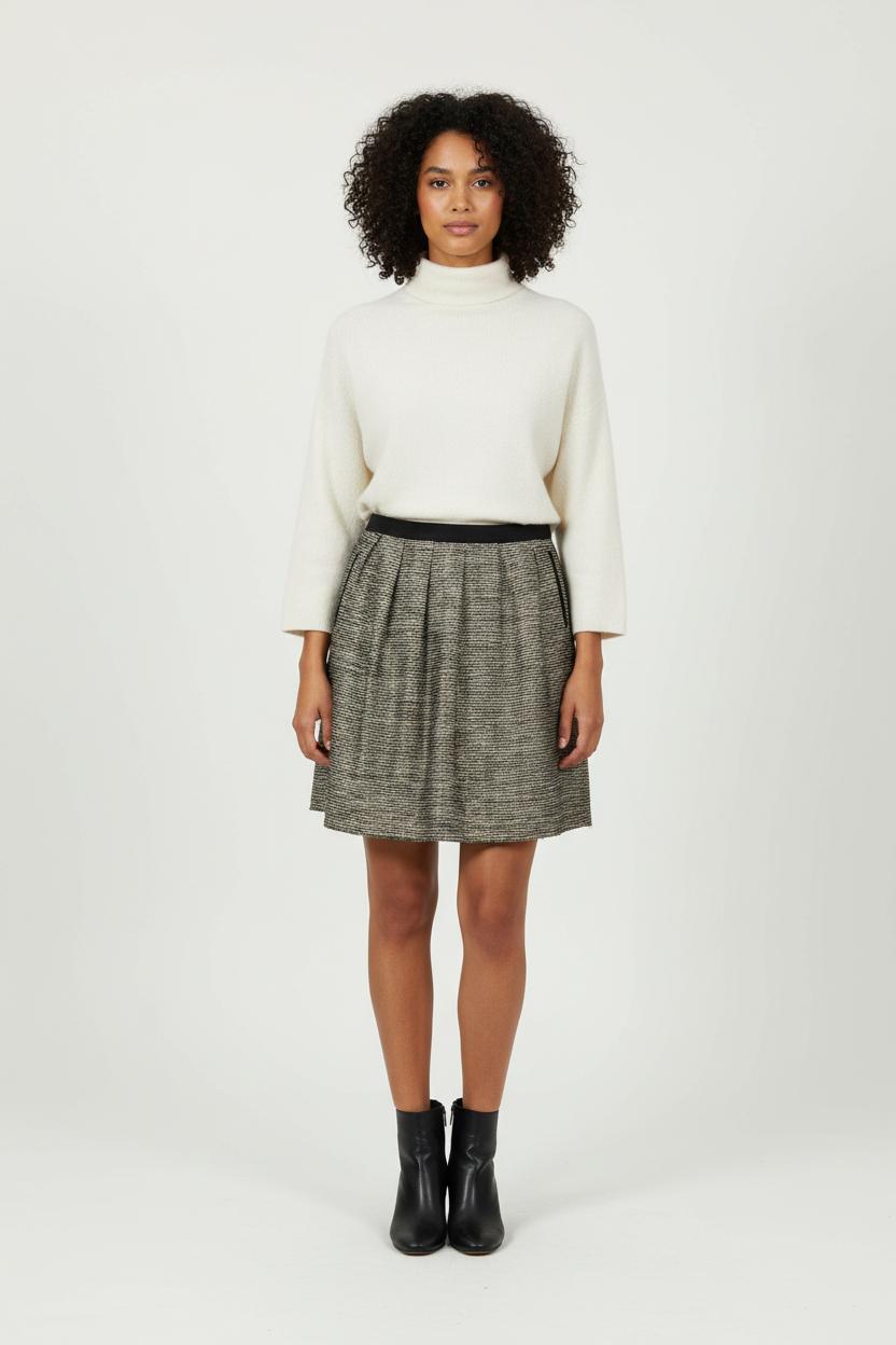 Jupe Courte Or et Noir - Taille M/38 de la marque Claudie Pierlot | PARAD92080 - Vendu par Paradigme - Image 1