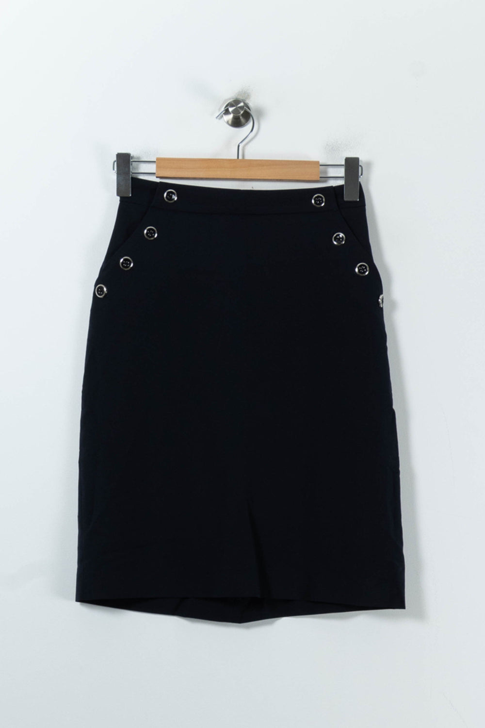 Jupe Droite Bleue - Taille S/36 de la marque Admise Paris | PARAD92091 - Vendu par Paradigme - Image 2