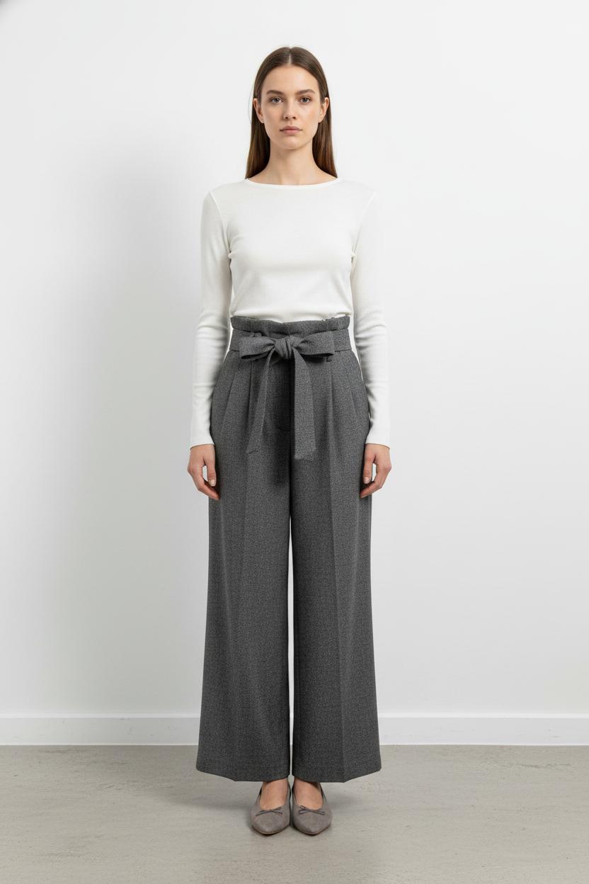 Pantalon Large Gris - Taille XS/34 de la marque Tara Jarmon | PARAD92097 - Vendu par Paradigme - Image 1