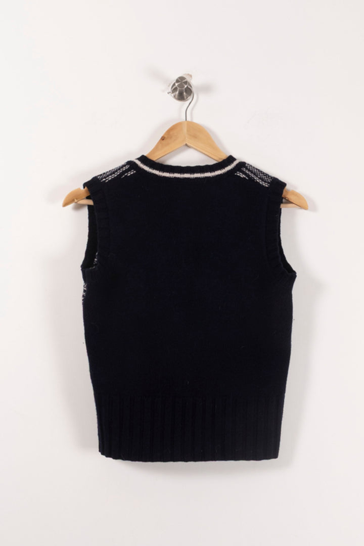 Pull Sans Manches Bleu et Blanc - Taille XS/34 de la marque Comptoir des Cotonniers | PARAD92099 - Vendu par Paradigme - Image 4