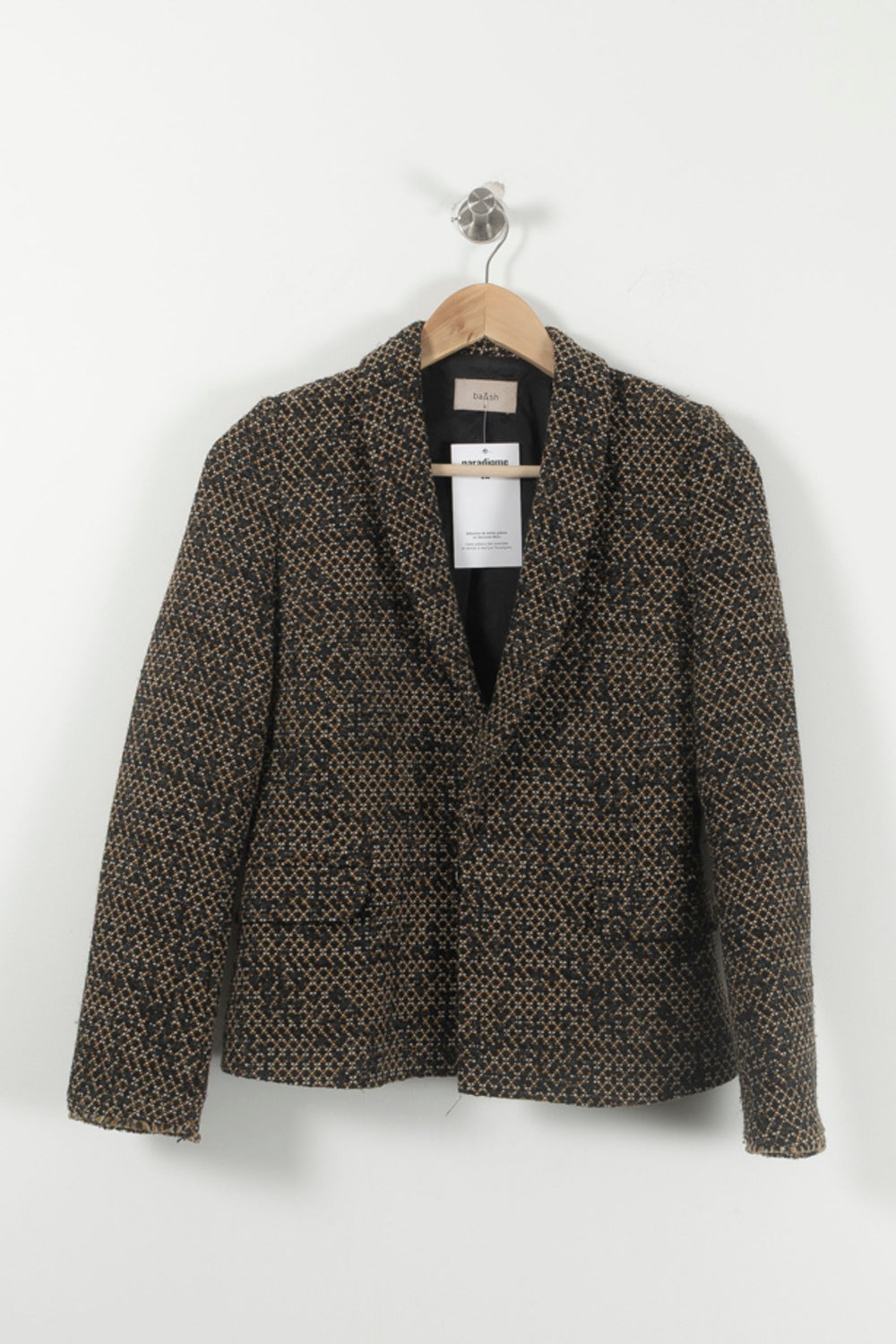Veste Noir et Beige - Taille XS/34 de la marque ba&sh | PARAD92100 - Vendu par Paradigme - Image 2