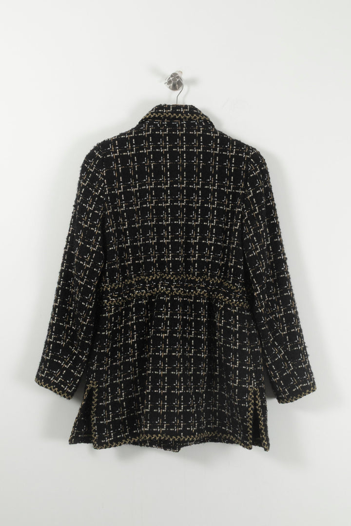 Veste Longue en Tweed Noire - Taille L/40 de la marque Weill | PARAD92106 - Vendu par Paradigme - Image 4