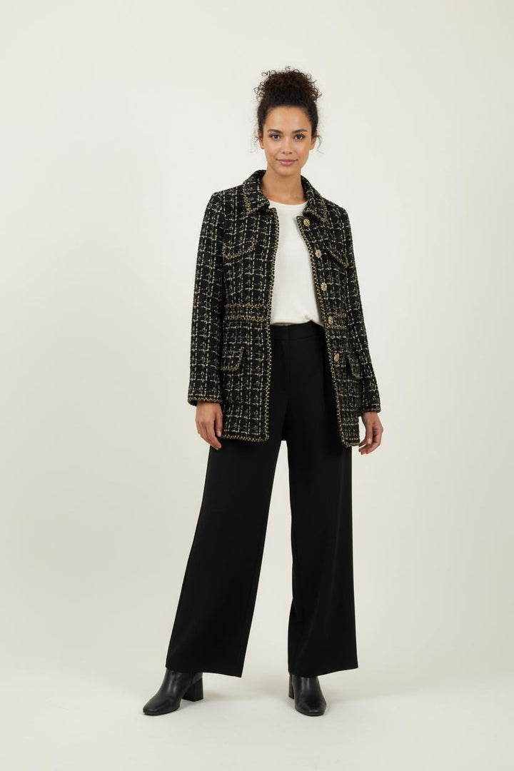 Veste Longue en Tweed Noire - Taille L/40 de la marque Weill | PARAD92106 - Vendu par Paradigme - Image 1