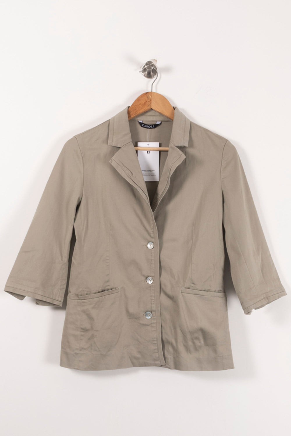 Veste Beige - Taille L/40 de la marque Caroll | PARAD92113 - Vendu par Paradigme - Image 2