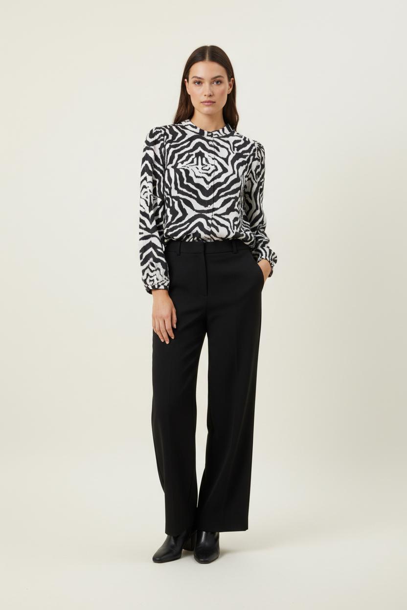 Blouse Noire et Blanche - Taille L/40 de la marque Imprevu | PARAD92116 - Vendu par Paradigme - Image 1
