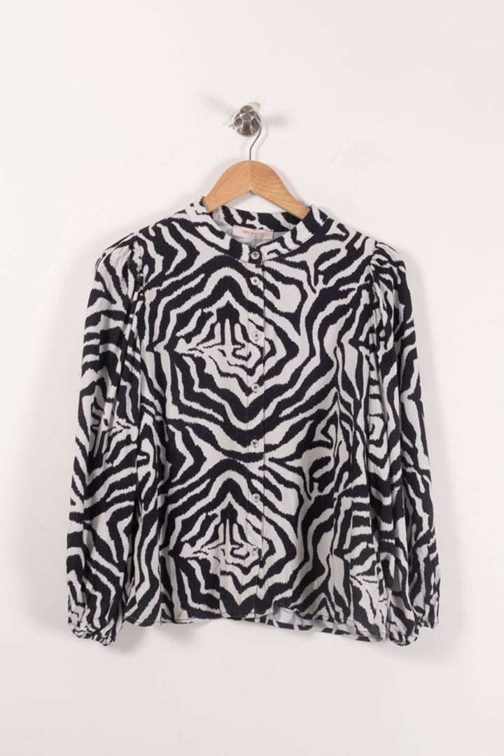 Blouse Noire et Blanche - Taille L/40 de la marque Imprevu | PARAD92116 - Vendu par Paradigme - Image 2