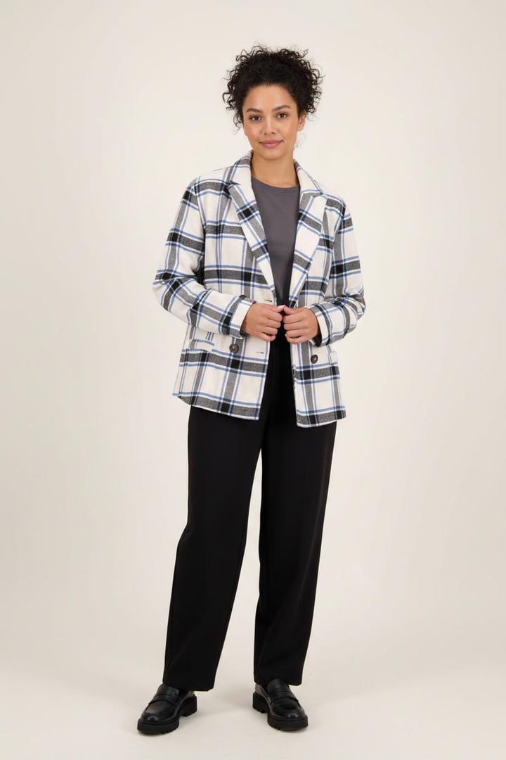 Blazer Blanc Bleu et Noir - Taille L/40 de la marque Imprevu | PARAD92122 - Vendu par Paradigme - Image 1