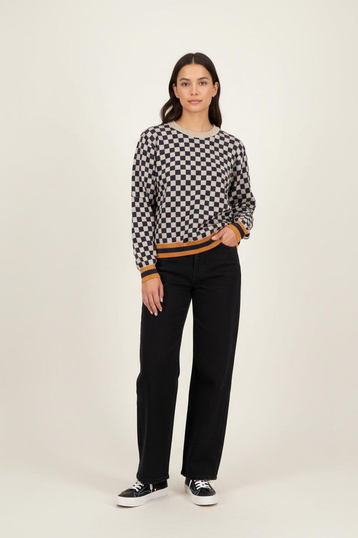 Pull Noir et Beige - Taille XL/42 de la marque Imprevu | PARAD92124 - Vendu par Paradigme - Image 1